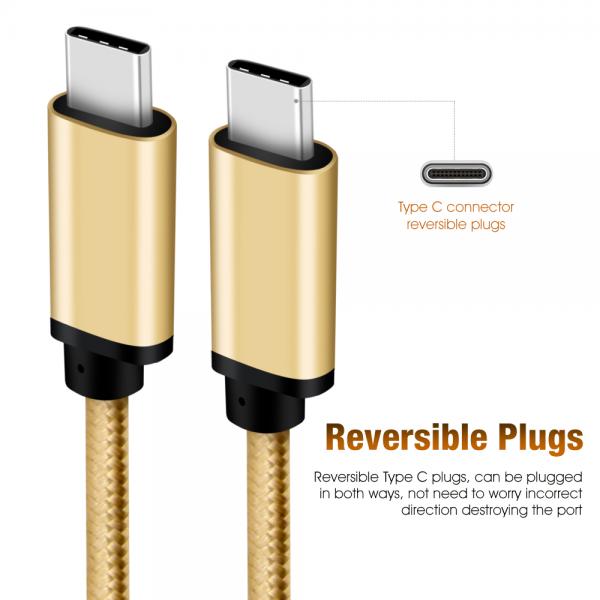 Picture of Type-C to Type-C 5Gbps 60W usb cable（gold）